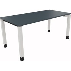 Neutralware 810013382 Schreibtisch 1600x800x680-820 4Fuß Quadrat ws/Lavagrau