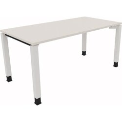 Neutralware 810013301 Schreibtisch 1600x800x680-820 4Fuß Quadrat ws/Weiß