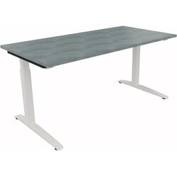 Neutralware 810013083 Schreibtisch 1600x800x650-850 Kufe Quadrat ws/Beton
