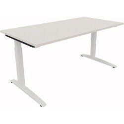 Neutralware 810013001 Schreibtisch 1600x800x650-850 Kufe Quadrat ws/Weiß