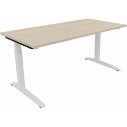 Neutralware 810013072 Schreibtisch 1600x800x650-850 Kufe Quadrat ws/Akazie
