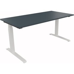 Neutralware 810013682 Schreibtisch 1600x800x645-1275 Kufe Quadrat ws/Lavagrau