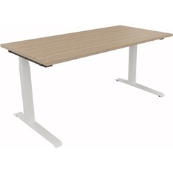 Neutralware 810013671 Schreibtisch 1600x800x645-1275 Kufe Quadrat ws/Eiche Nat