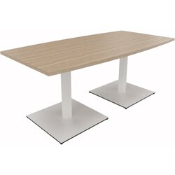Neutralware 810012771 Konferenztisch Tonn Tellerfuß Quad 180x80/90x72 ws/Eiche