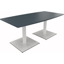 Neutralware 810012782 Konferenztisch Tonn Tellerfuß Quad 180x80/90x72 ws/gr
