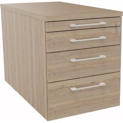 Neutralware 820112371 Rollcontainer Teilung 1/2/3/3 434x800x540 Eiche Nat
