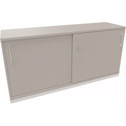 Neutralware 820112681 Schiebetürenschrank 2OH 1600x442x781 ws/Lichtgrau
