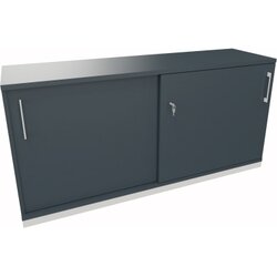 Neutralware 820112682 Schiebetürenschrank 2OH 1600x442x781 ws/Lavagrau