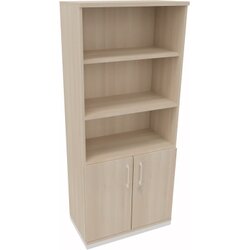 Neutralware 820109872 Kombischrank 2OH Tür 3OH Regal 800x442x1869 ws/Akazie