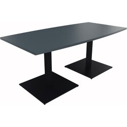 Neutralware 810012582 Konferenztisch Tonn Tellerfuß Quad 180x80/90x72 an/gr