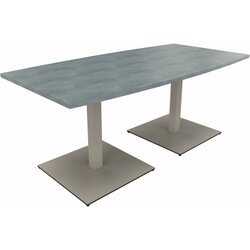 Neutralware 810012683 Konferenztisch Tonn Tellerfuß Quad 180x80/90x72 si/Beton