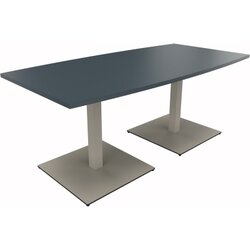 Neutralware 810012682 Konferenztisch Tonn Tellerfuß Quad 180x80/90x72 si/gr