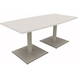 Neutralware 810012601 Konferenztisch Tonn Tellerfuß Quad 180x80/90x72 si/ws