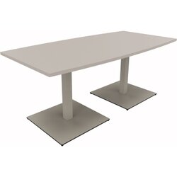 Neutralware 810012681 Konferenztisch Tonn Tellerfuß Quad 180x80/90x72 si/lgr