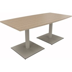 Neutralware 810012671 Konferenztisch Tonn Tellerfuß Quad 180x80/90x72 si/Eiche