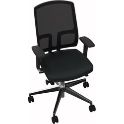 Neutralware 800005190 Bürodrehstuhl mArmlehne alu FAW Sitz sw/sw