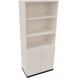 Neutralware 820109601 Kombischrank 2OH Tür 3OH Regal 800x442x1869 an/Weiß