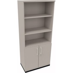 Neutralware 820109681 Kombischrank 2OH Tür 3OH Regal 800x442x1869 an/Lichtgrau
