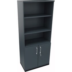 Neutralware 820109682 Kombischrank 2OH Tür 3OH Regal 800x442x1869 an/Lavagrau