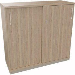 Neutralware 820112871 Schiebetürenschrank 3OH 1200x442x1133 si/Eiche Nat