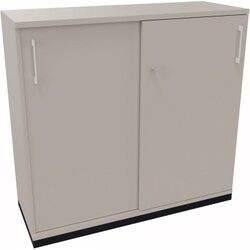 Neutralware 820112781 Schiebetürenschrank 3OH 1200x442x1133 an/Lichtgrau