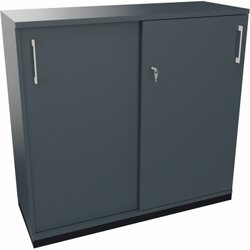 Neutralware 820112782 Schiebetürenschrank 3OH 1200x442x1133 an/Lavagrau