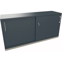 Neutralware 820112582 Schiebetürenschrank 2OH 1600x442x781 si/Lavagrau