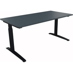 Neutralware 810012882 Schreibtisch 1600x800x650-850 Kufe Quadrat an/Lavagrau