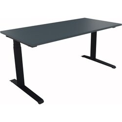 Neutralware 810013482 Schreibtisch 1600x800x645-1275 Kufe Quadrat an/Lavagrau