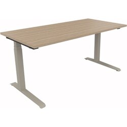 Neutralware 810013571 Schreibtisch 1600x800x645-1275 Kufe Quadrat si/Eiche Nat