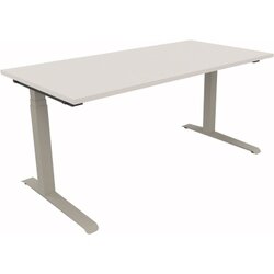 Neutralware 810013501 Schreibtisch 1600x800x645-1275 Kufe Quadrat si/Weiß