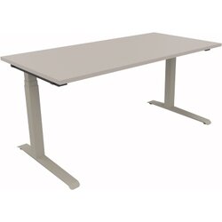Neutralware 810013581 Schreibtisch 1600x800x645-1275 Kufe Quadrat si/Lichtgrau