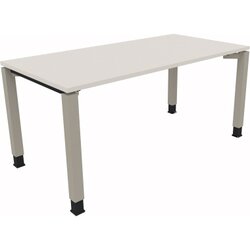 Neutralware 810013201 Schreibtisch 1600x800x680-820 4Fuß Quadrat si/Weiß