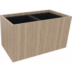 Neutralware 820112071 Pflanzgefäß 2er niedrig  B721xT380H400mm Eiche Nat
