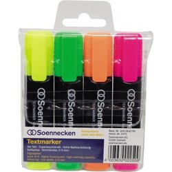Soennecken 3373 Textmarker sortiert 4 St./Pack.