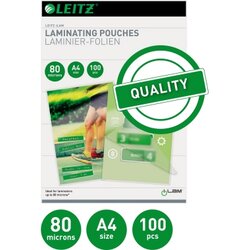 Leitz 33818 Laminierfolie DIN A4 80mic 100 St./Pack.