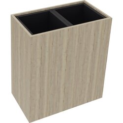 Neutralware 820111971 Pflanzgefäß 2er hoch B721xT380H800mm Eiche Nat