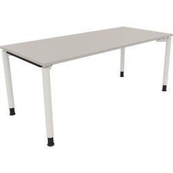 Neutralware 810041481 Schreibtisch 1800x800x680-820 4Fuß Rund ws/Lichtgrau