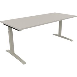 Neutralware 810026681 Schreibtisch 1800x800x650-850 Kufe Quadrat si/Lichtgrau
