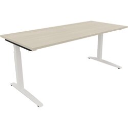 Neutralware 810026772 Schreibtisch 1800x800x650-850 Kufe Quadrat ws/Akazie hell