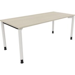 Neutralware 810041472 Schreibtisch 1800x800x680-820 4Fuß Rund ws/Akazie hell