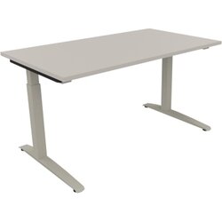 Neutralware 810023981 Schreibtisch 1400x800x650-850 Kufe Quadrat si/Lichtgrau