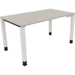 Neutralware 810031281 Schreibtisch 1400x800x680-820 4Fuß Quadrat ws/Lichtgrau