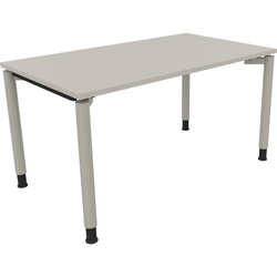 Neutralware 810038381 Schreibtisch 1400x800x680-820 4Fuß Rund si/Lichtgrau