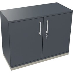 Neutralware 820113382 Flügeltürenschrank  2OH B1000xT442xH781 si/Lavagr