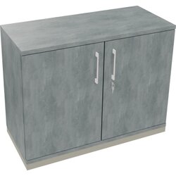 Neutralware 820113383 Flügeltürenschrank  2OH B1000xT442xH781 si/Beton