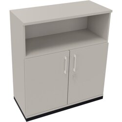 Neutralware 820115681 Kombischrank 2OH Tür 1OH Regal 1000x442x1133 an/Lichtgrau