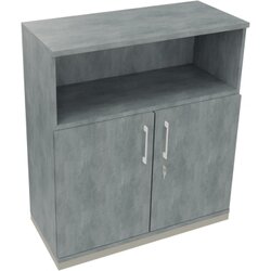 Neutralware 820115783 Kombischrank 2OH Tür 1OH Regal 1000x442x1133 si/Beton