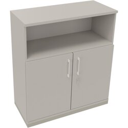 Neutralware 820115781 Kombischrank 2OH Tür 1OH Regal 1000x442x1133 si/Lichtgrau