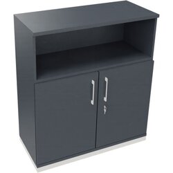 Neutralware 820115882 Kombischrank 2OH Tür 1OH Regal 1000x442x1133 ws/Lavagrau